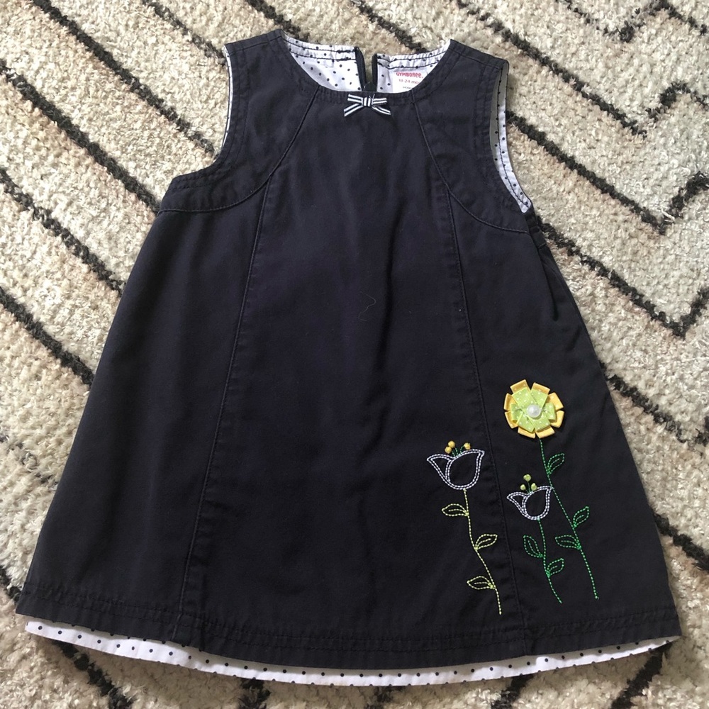 Vintage Gymboree Navy flower dress